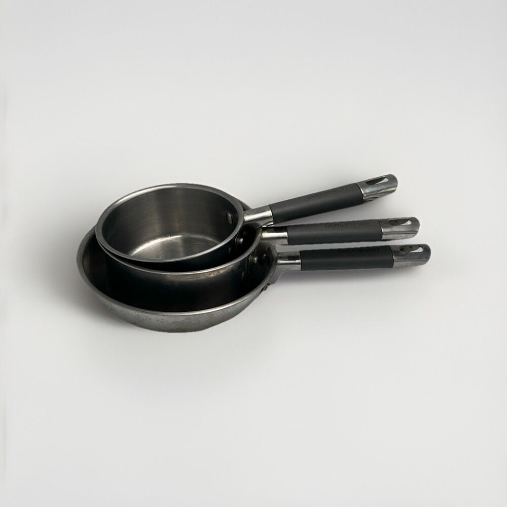 Farberware Millennium Durable Stainless Steel 1-1/2 QT 1 QT Pots 8”Pan Set Of 3